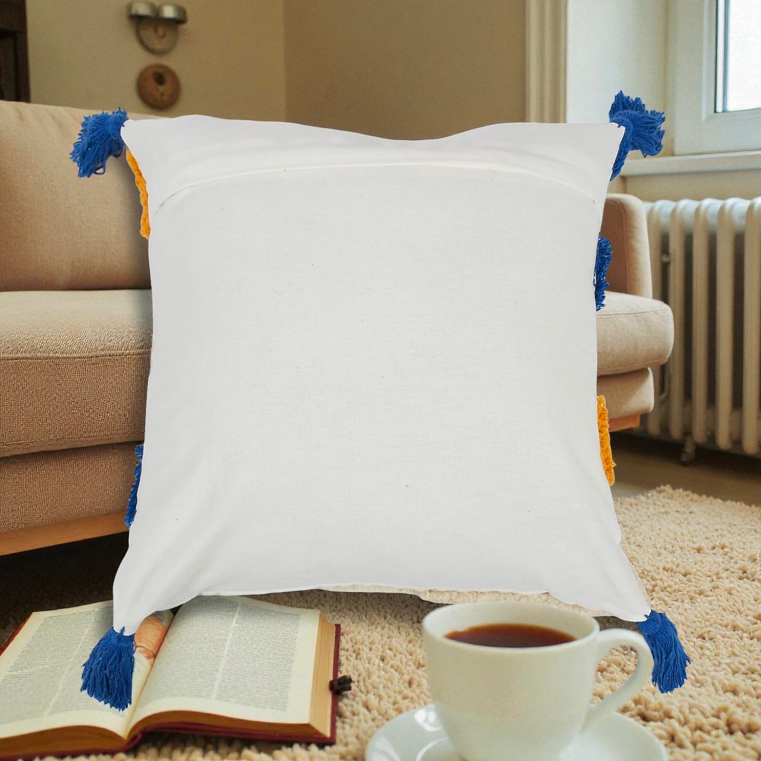 Embroidered Cotton Cushion Cover Handmade Pillow Cover Pack Of 1