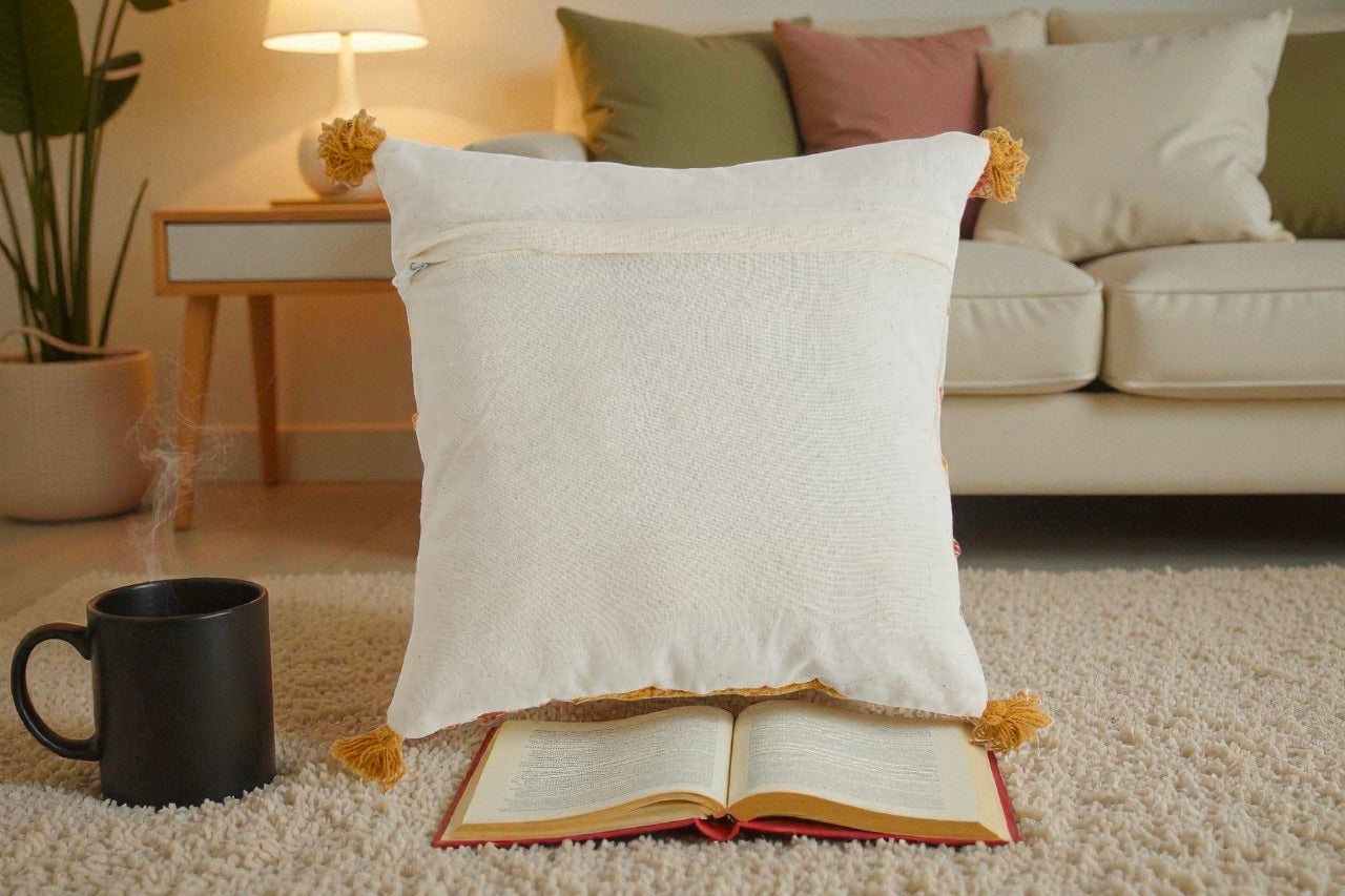 Traditional Indian Cotton Cushion Cover Ethnic Decor Pack Of 1