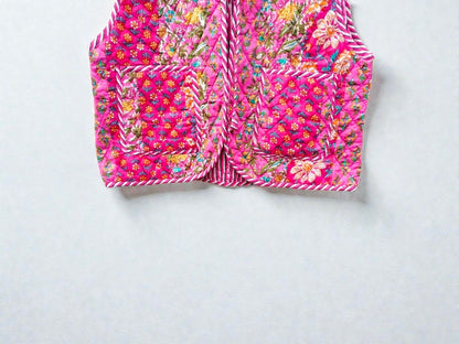 Handmade Patchwork Quilted Cotton Jacket Reversible Boho Coat