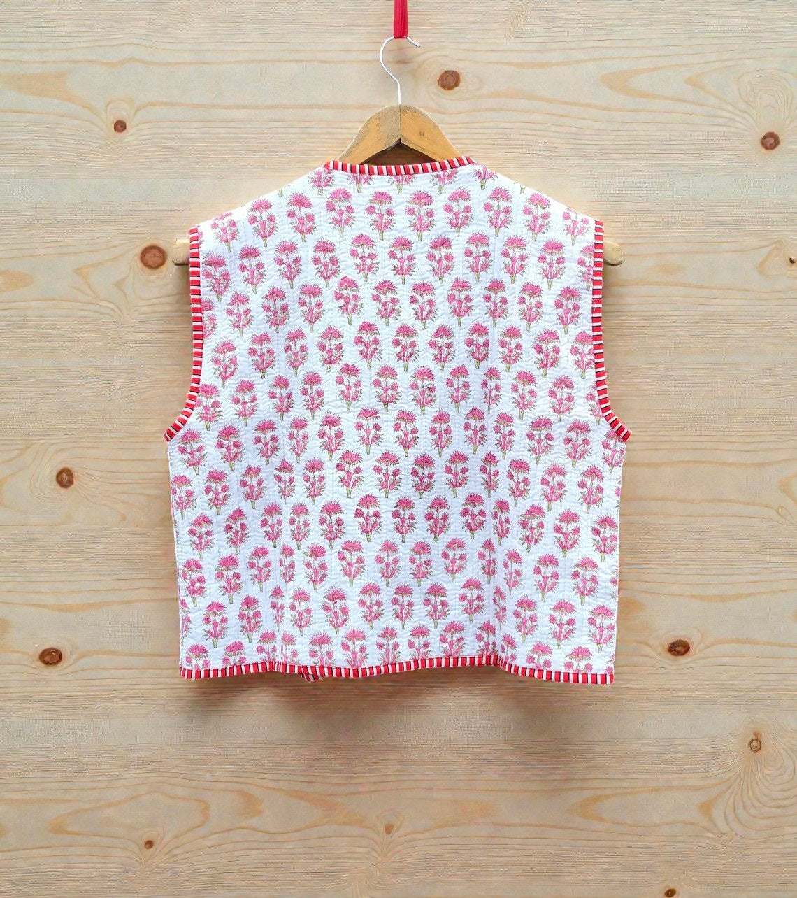 Handmade Quilted Cotton Jacket Reversible Coat