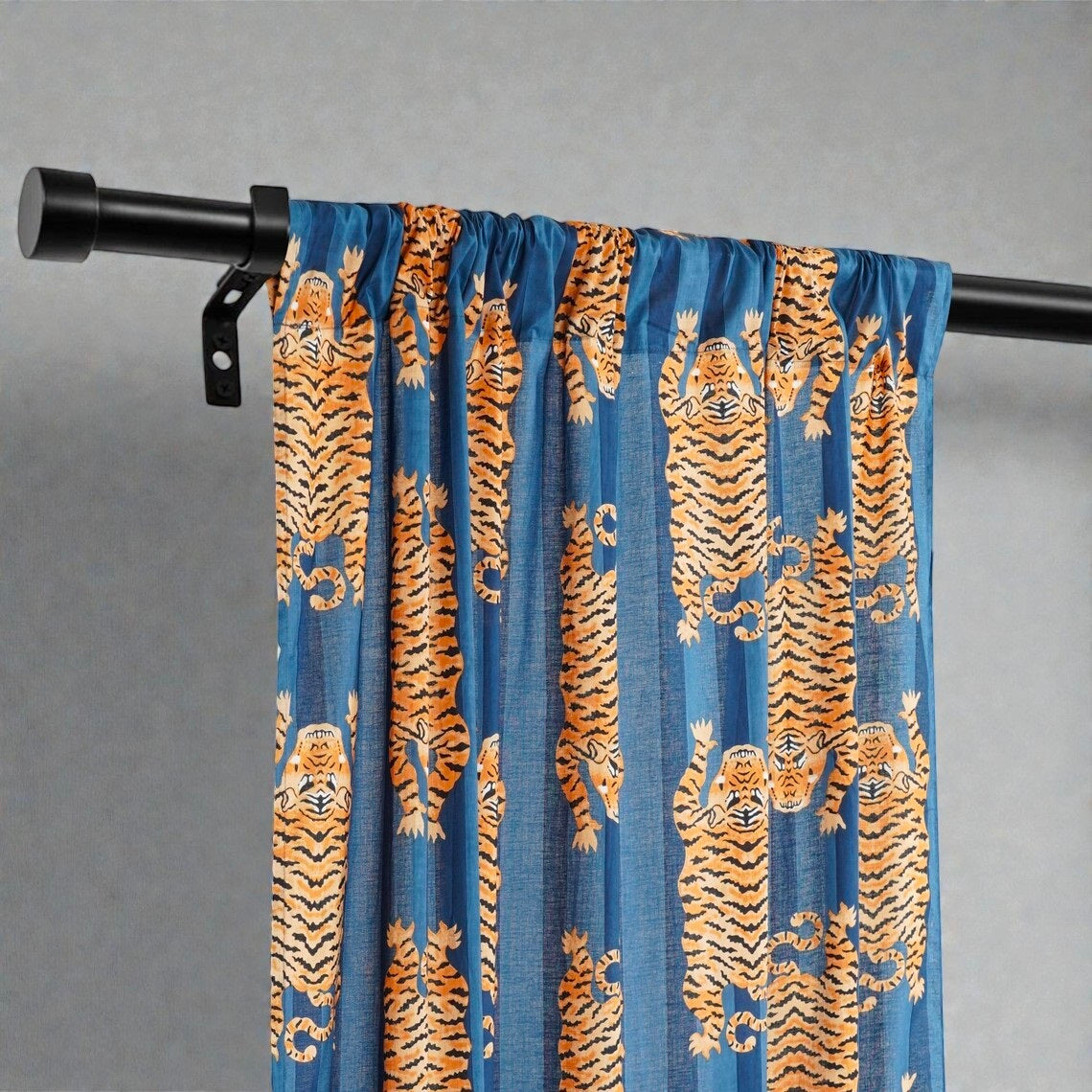Pure Cotton Block Print Curtains – Breathable & Eco-Friendly Fabric