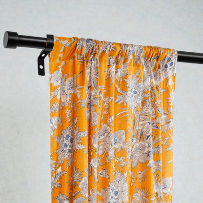 Boho Cotton Block Print Curtains – Handmade Window Treatment