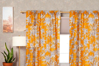 Boho Cotton Block Print Curtains – Handmade Window Treatment