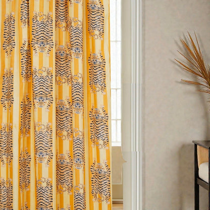 Natural Cotton Hand Block Printed Curtains – Soft & Durable Fabric