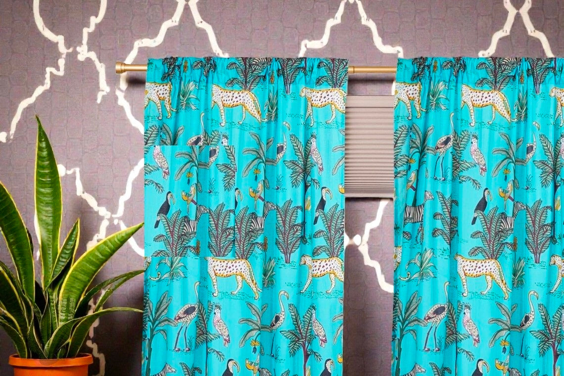 Ethnic Indian Block Print Curtains – 100% Cotton Window Panels (Copy)