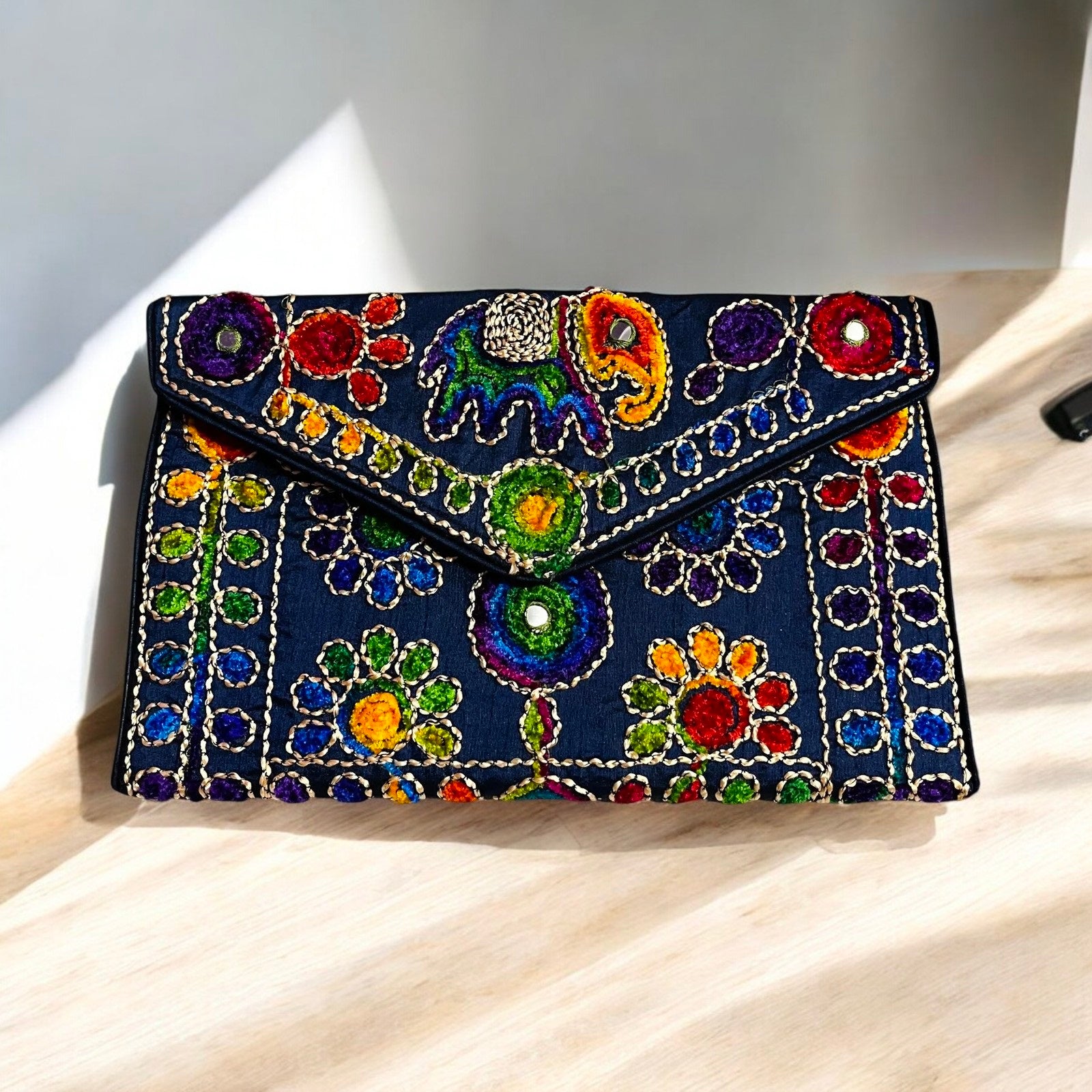 Indian Clutch Bags Sling Bags Cross Body Bags for Women Trendy Envelope Clutch 30X20 Cm