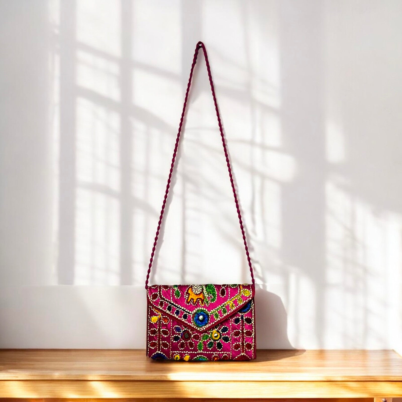 Indian Clutch Bags Sling Bags Cross Body Bags for Women 30X20 Cm