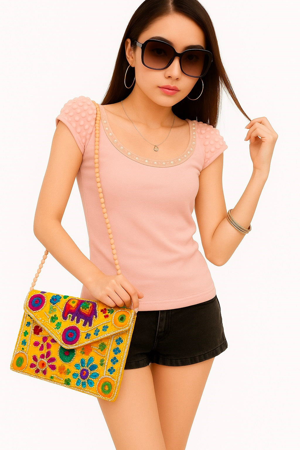 Indian Handmade Clutch Bags Cross Body Bags for Women 30X20 Cm