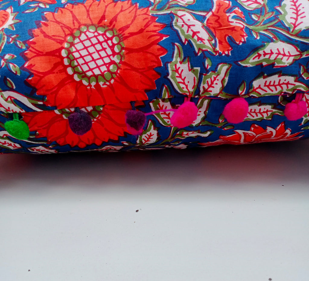 Indian Hand Block Decorative Hand Made Cotton Throw/Pillow Cushion Covers (16 X 16 Inches)