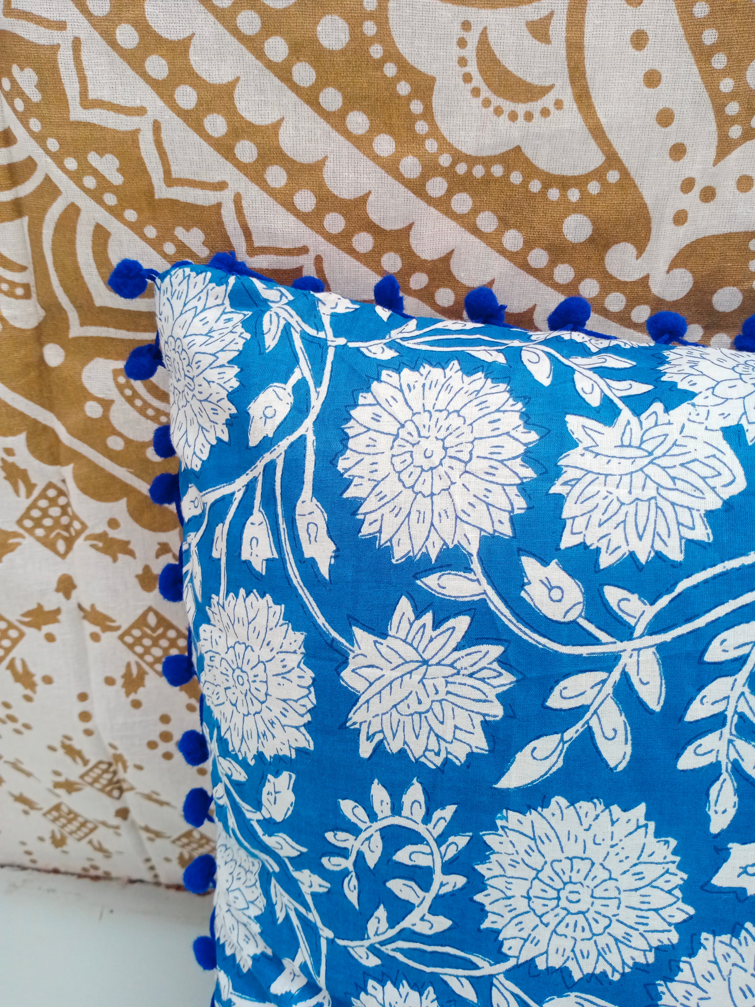 Hand Block Decorative Cushion Pillow Cover Cushion Case