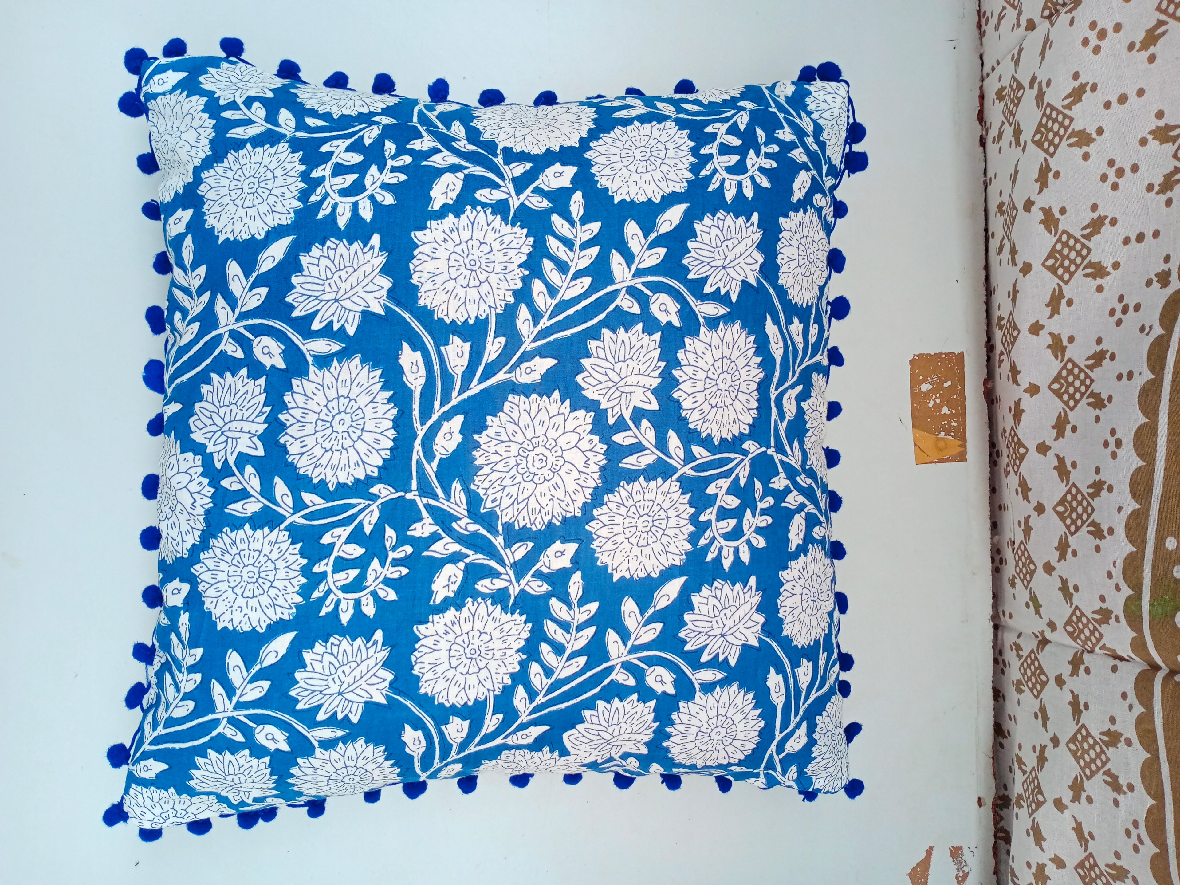 Hand Block Decorative Cushion Pillow Cover Cushion Case