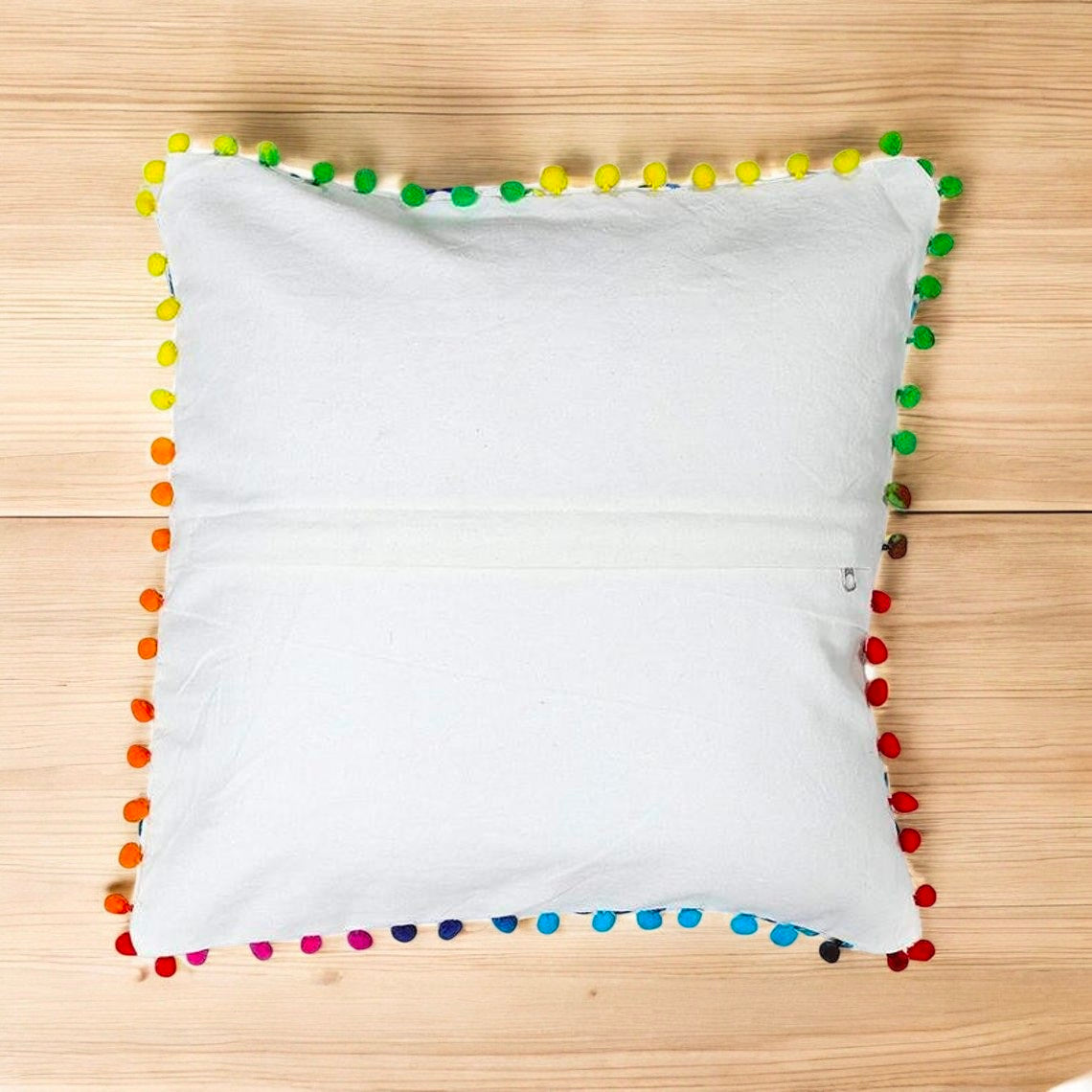 Embroidered Cushion Cover Cotton Sofa Decorative Cushion Pillow Cover Cushion Case 16" X 16" Inch