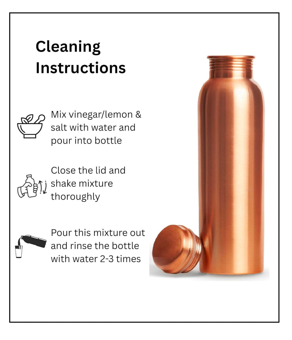 Copper Bottle (1000ml): 100% Pure BPA-Free Water Bottle | Copper-Infused Water | Leak Proof | Office Use | Boosts Immunity | Supports Digestive & Liver Health | Ayurveda Inspired