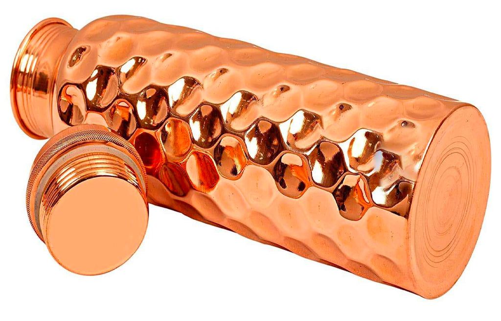Copper Bottle 100% Pure Copper BPA-Free Water Bottle | Copper-Infused Water | Leak Proof | Office Use | Boosts Immunity | Supports Digestive & Liver Health | Ayurveda Inspired