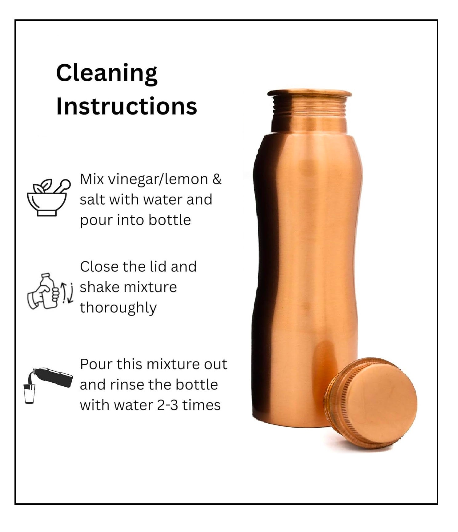 100% Pure Copper Bottle | Traditional Ayurvedic Design | Eco-Friendly Drinkware