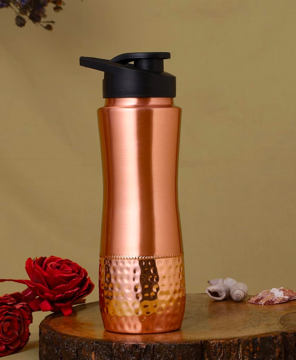 Luxury Pure Copper Water Bottle for Drinking Water, 34 Oz