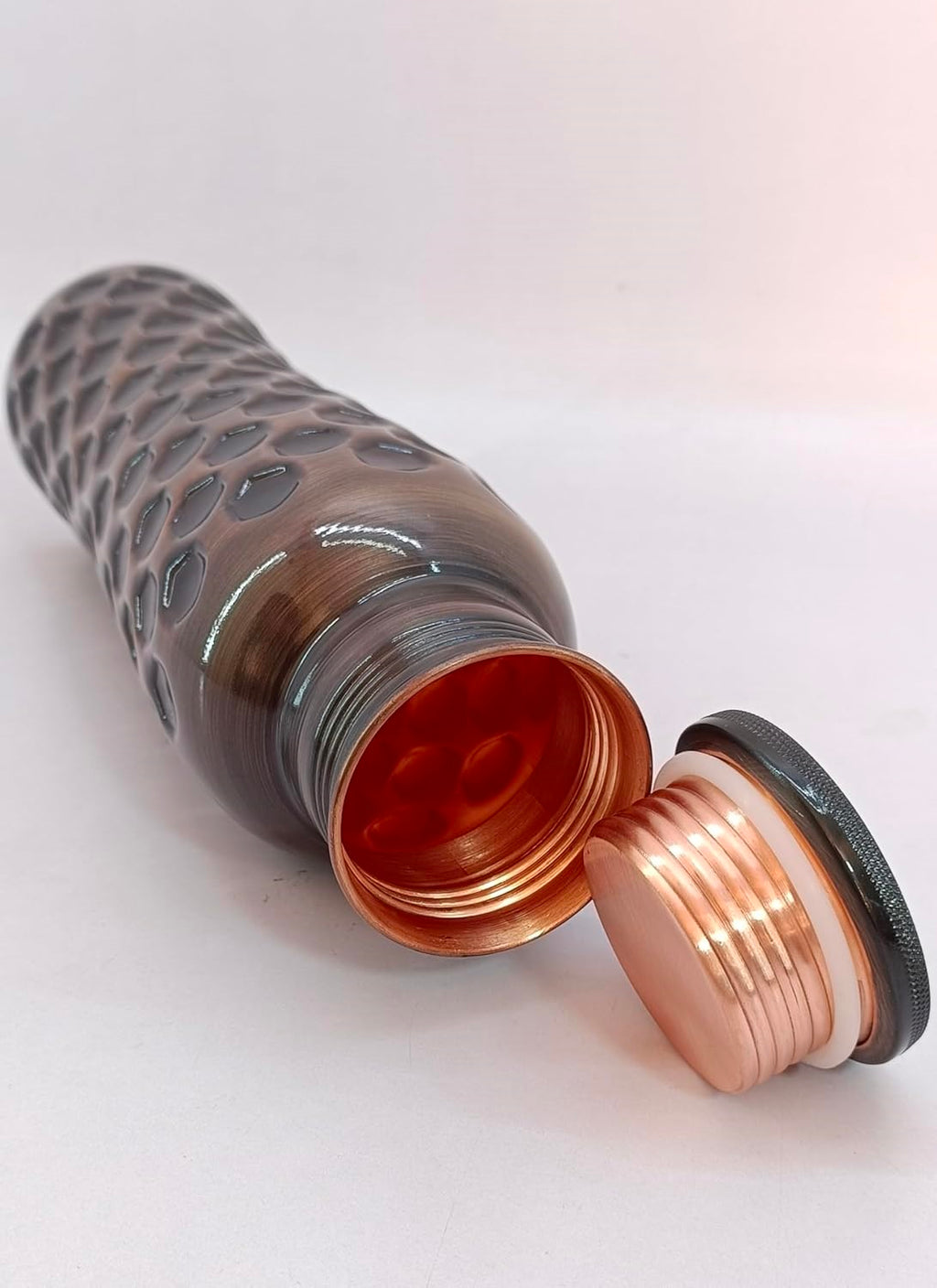 Black Daimond Pure Copper Water Bottle for Drinking Water, 34 Oz Leak-Proof