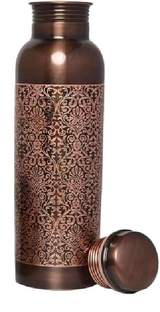 Pure Copper Water Bottle for Drinking Water, 34 Oz Stay Hydrated and Enjoy Ayurvedic Benefits – Leak-Proof, Temperature Retention, Eco-Friendly Design – Durable Copper Bottle