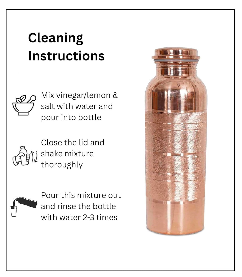 Pure Copper Water Bottle for Drinking Water, 34 Oz Stay Hydrated and Enjoy Ayurvedic Benefits – Leak-Proof