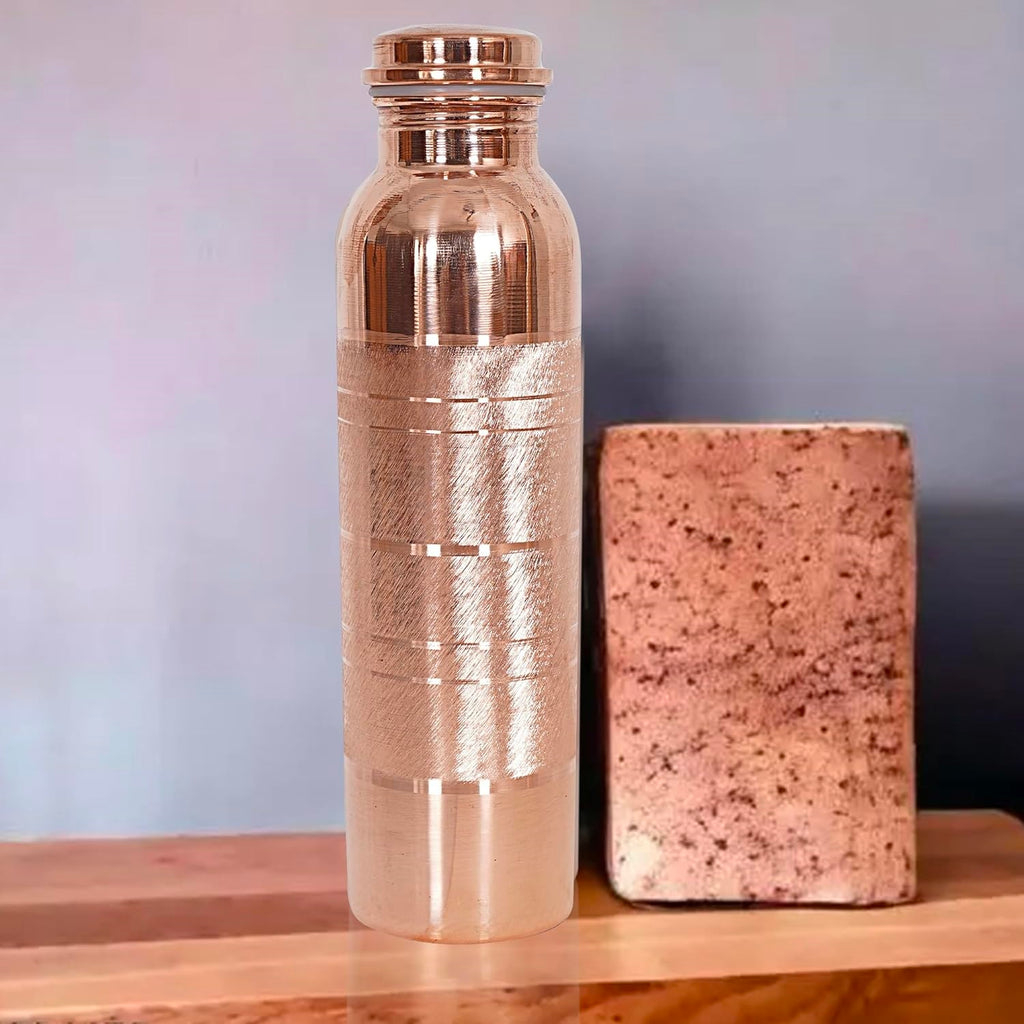 Pure Copper Water Bottle for Drinking Water, 34 Oz Stay Hydrated and Enjoy Ayurvedic Benefits – Leak-Proof
