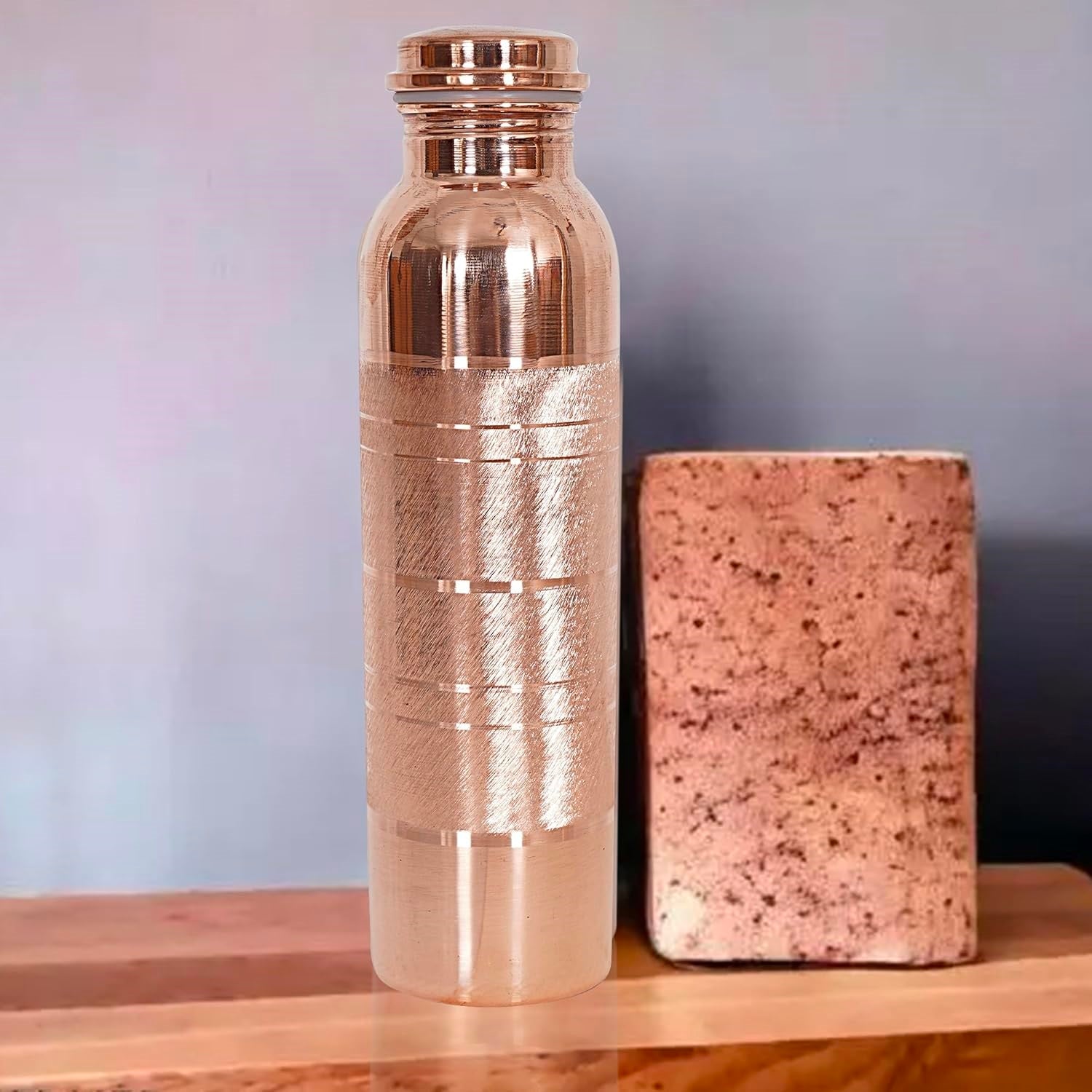 Pure Copper Water Bottle for Drinking Water, 34 Oz Stay Hydrated and Enjoy Ayurvedic Benefits – Leak-Proof